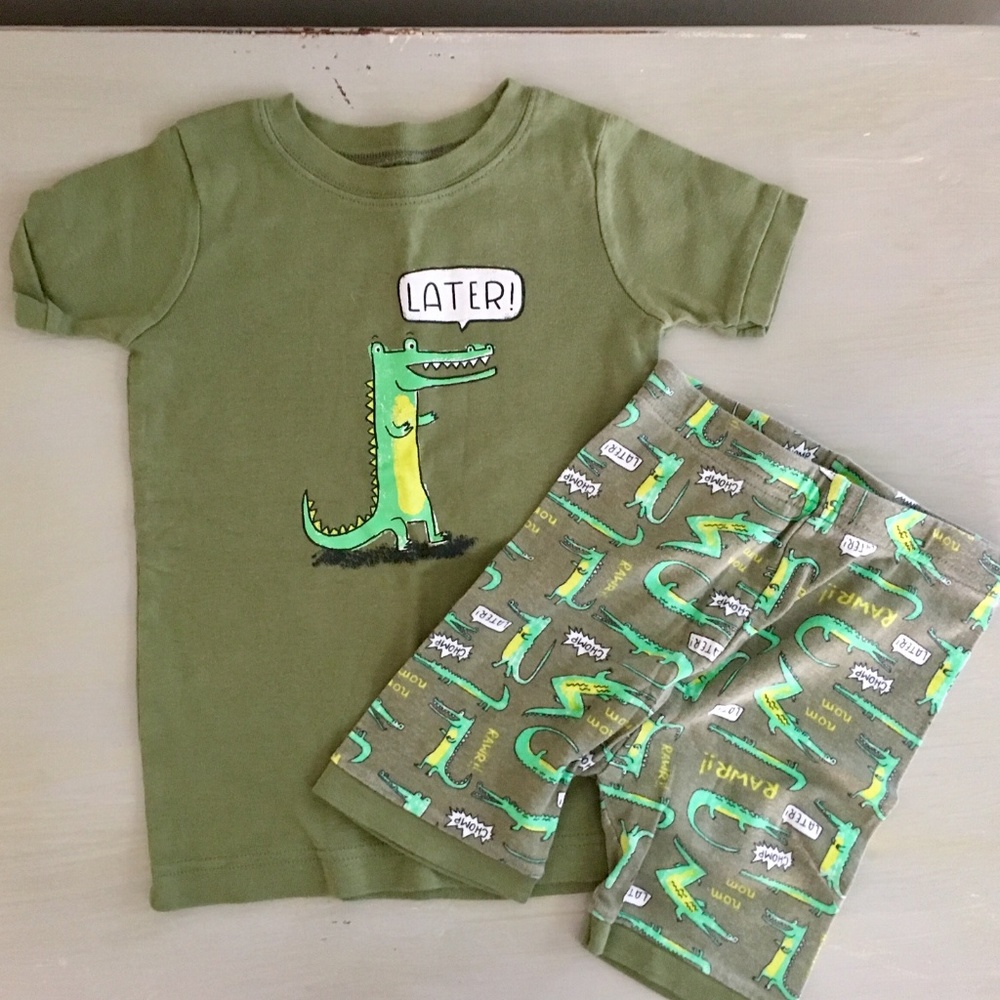 Boys Pajama Short Set Gators Sz 5 Old Navy